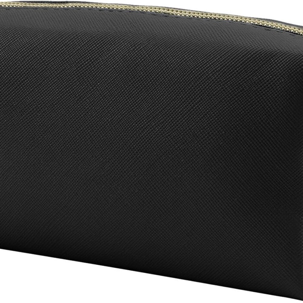 Leather Makeup Bag for Purse Travel, Portable Small Cosmetic Organizer for Women